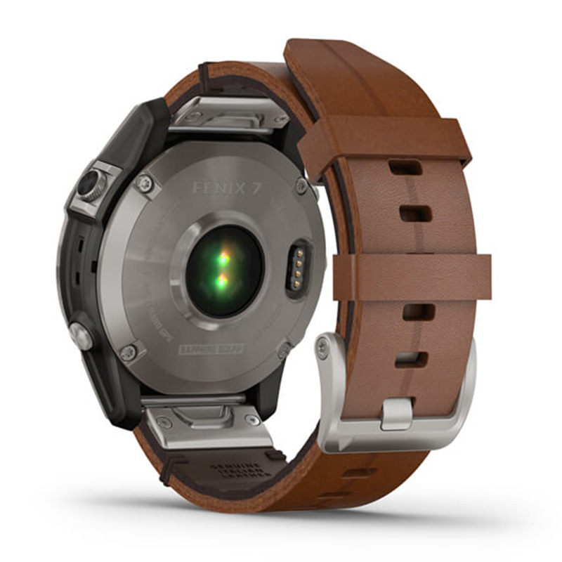 Buy Garmin F Nix Sapphire Solar Titanium With Chestnut Leather Band