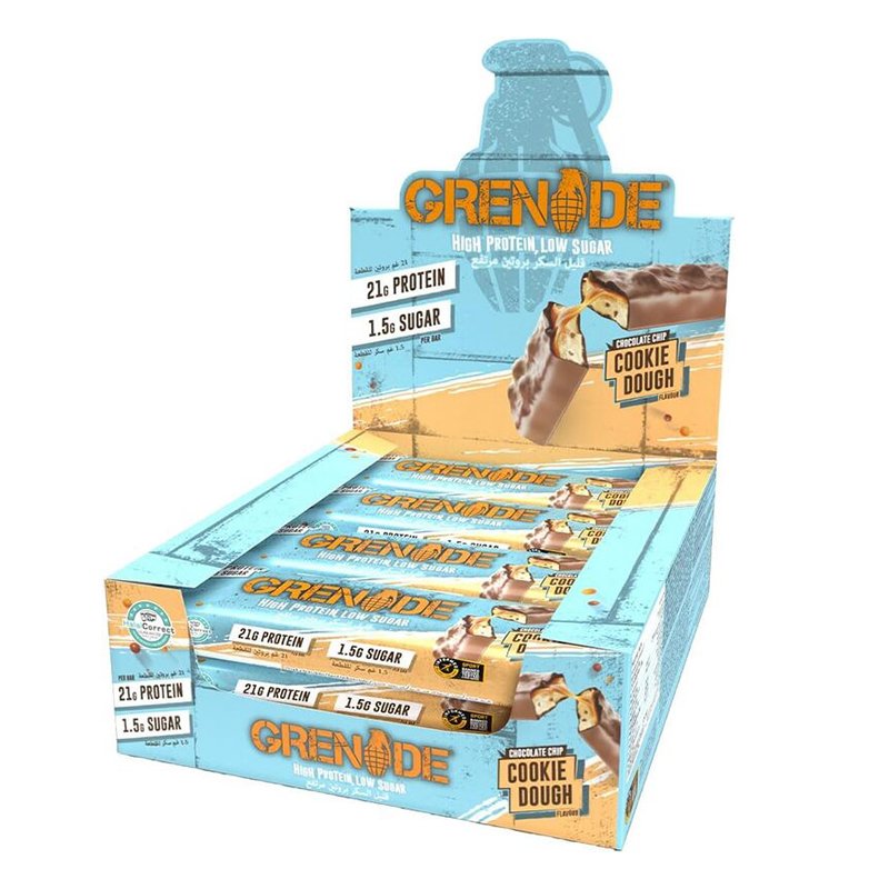 Grenade Carb Killa Box 1x12 Protein Bars Chocolate Chip Cookie Dough Best Price in Al Ain
