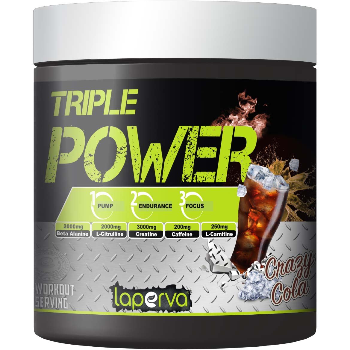 Laperva Triple Power Pre Workout 30 Servings - Crazy Cola