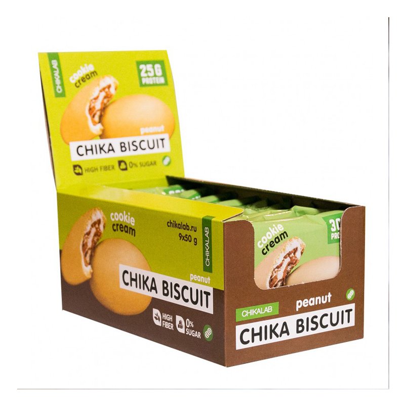 Chikalab Protein Chika Peanut Biscuits 1x9 Packs