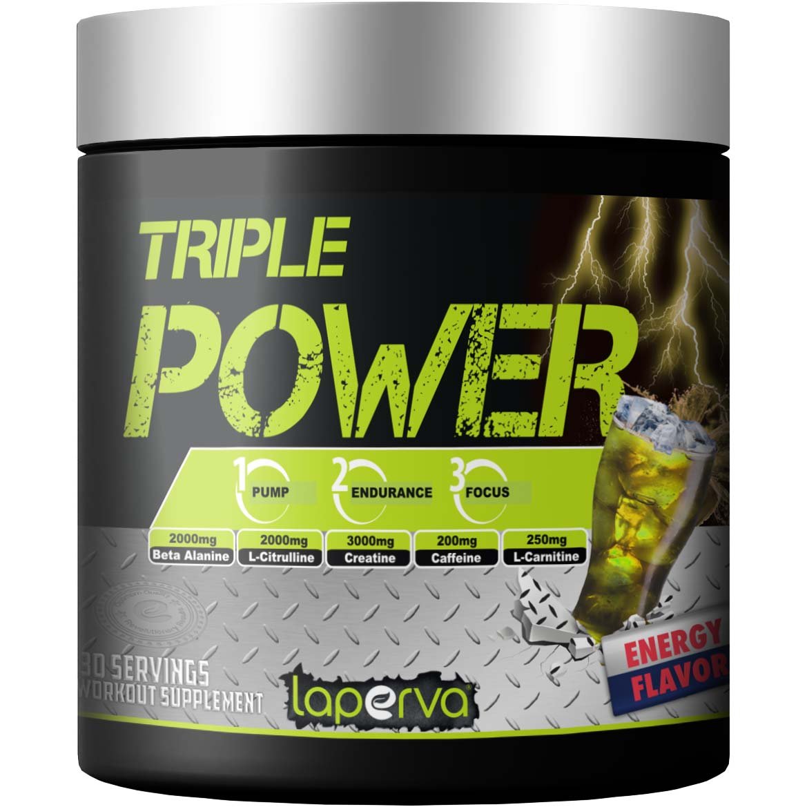 Laperva Triple Power Pre Workout 30 Servings - Energy Flavor