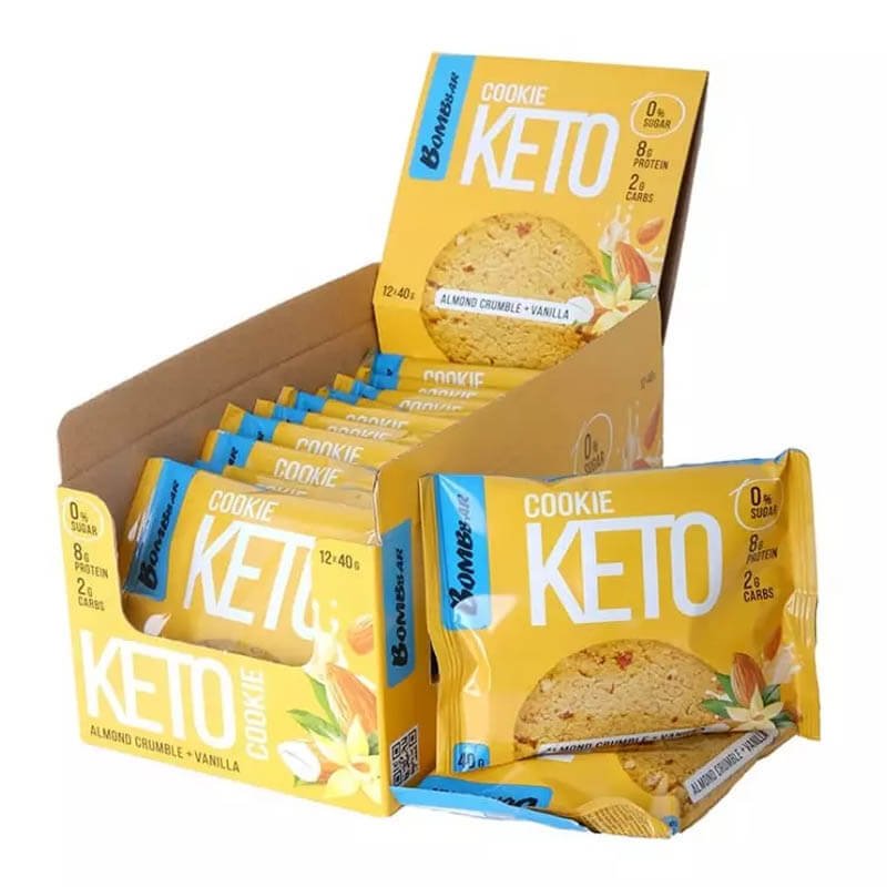 Bombbar Keto Cookies Almond Crumble and Vanilla Abu Dhabi