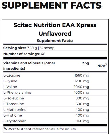 Scitec Nutrition EAA Xpress 350g - UNFLAVORED