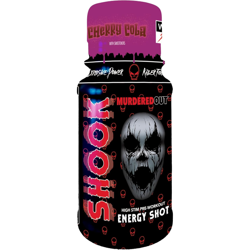 Murdered Out Shook Energy Shot 12 x 60ml Pre Workout - Cherry Cola