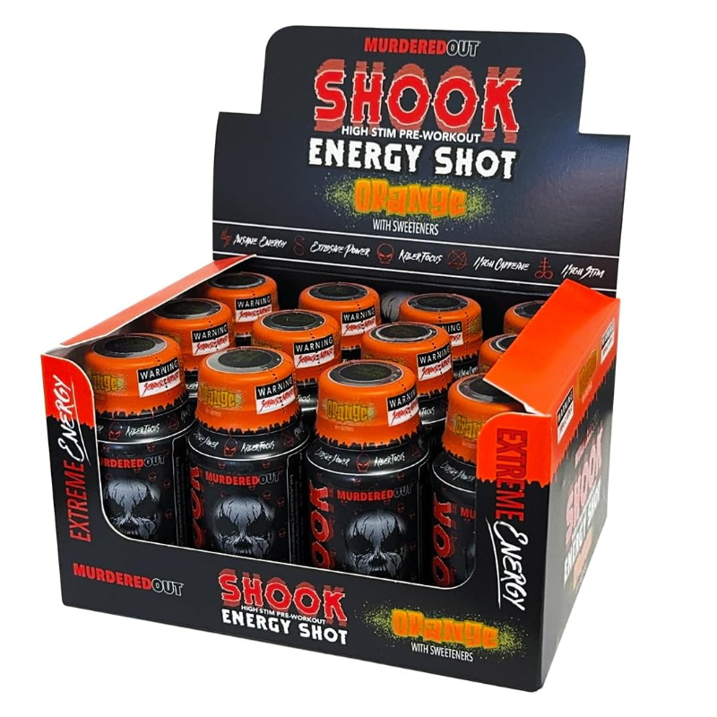 Murdered Out Shook Energy Shot 12 x 60ml Pre Workout