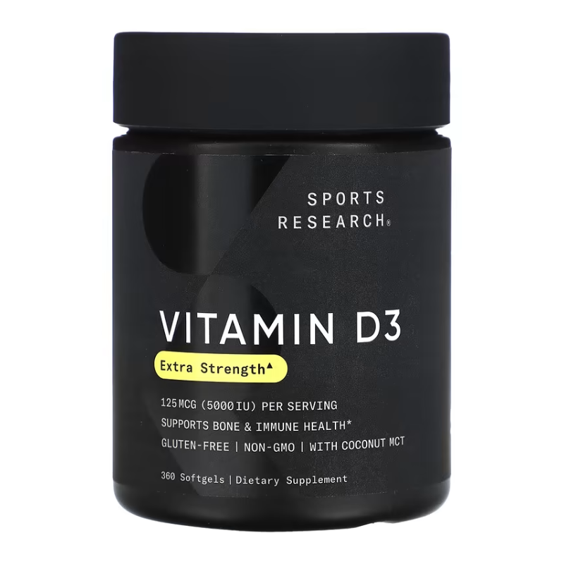 Sports Research Vitamin D3 with Coconut MCT Oil