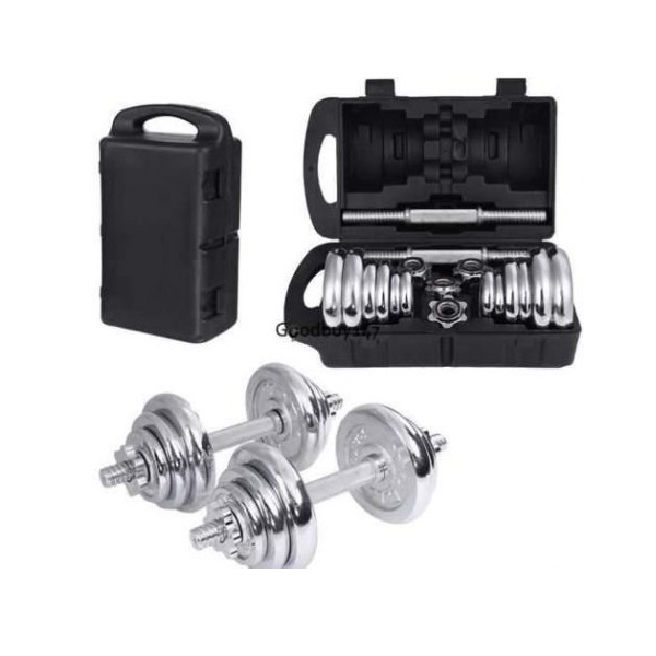 York Dumbbell Set 15KG In a Box with Chrome Finish, Dubai, UAE