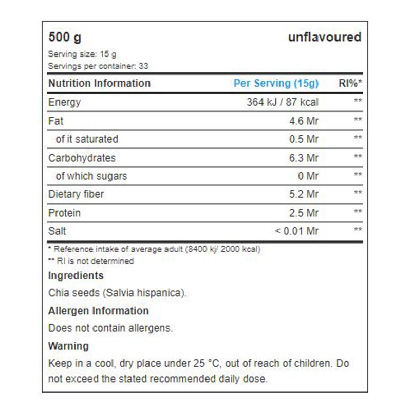 All Nutrition Chia Nasiona 500G Best Price in Dubai