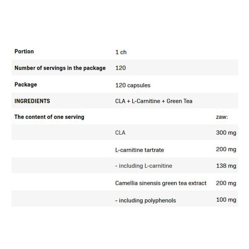 All Nutrition CLA + L-Carnitine + Green Tea 120 Capsule Best Price in Dubai
