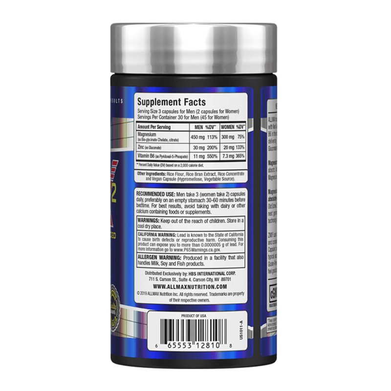 AllMax ZMX2 ZMA Supplements & Vitamins 90CT Best Price in AbuDhabi
