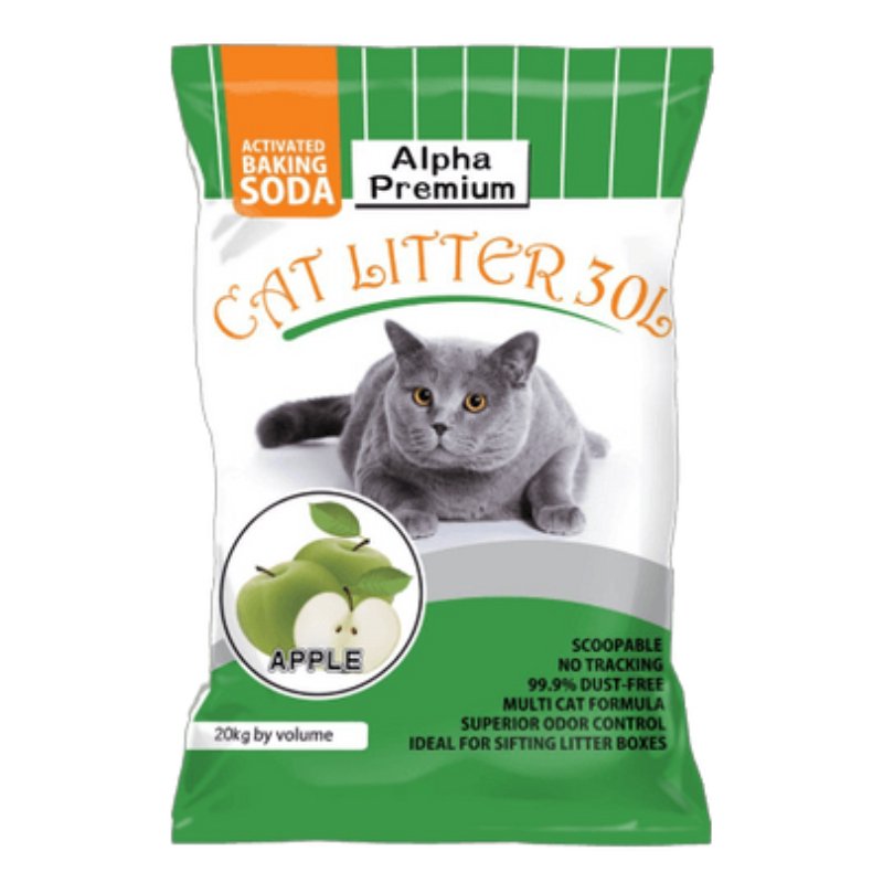 Alpha Premium Cat Litter 20 KG - Fresh Apple Scent Best Price in UAE