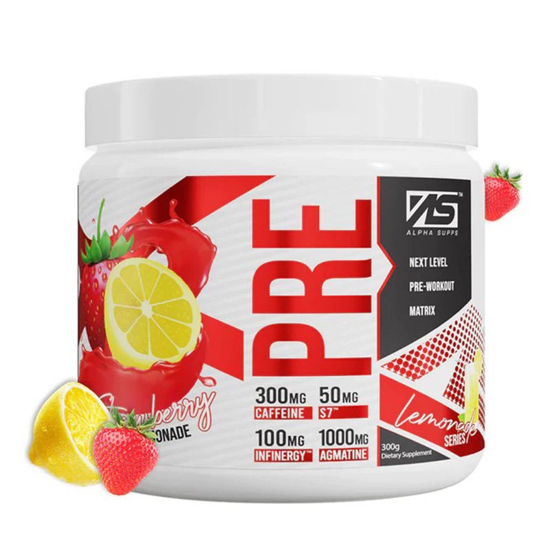 Alpha Supps Pre 300 G - Strawberry Lemonade