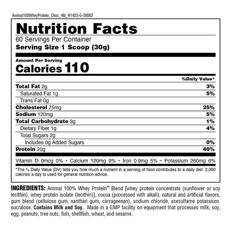 Animal Pak Animal 100 Whey Protein 4 lbs - Vanilla Best Price in Dubai