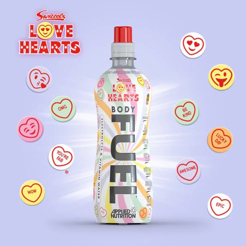 Applied Nutrition Body Fuel Hydration & Vitamin Water 500 Ml 12 Pcs in Box - Swizzles Love Hearts Best Price in UAE