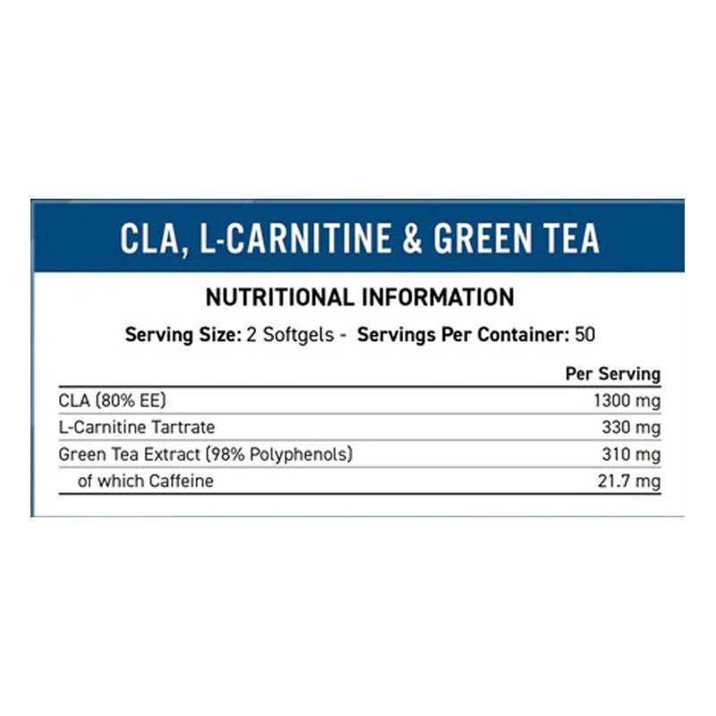Applied Nutrition CLA L-Carnitine Green Tea 100 Softgels Best Price in Dubai