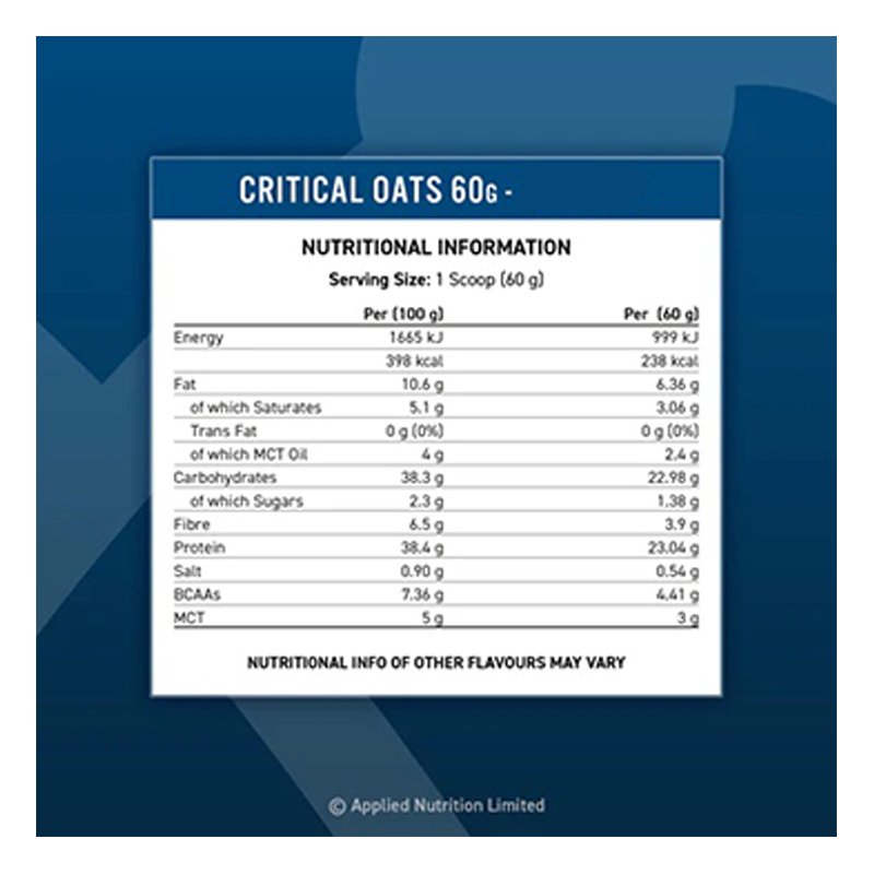 Applied Nutrition Critical Oats 3 kg - Golden Syrup Best Price in Dubai