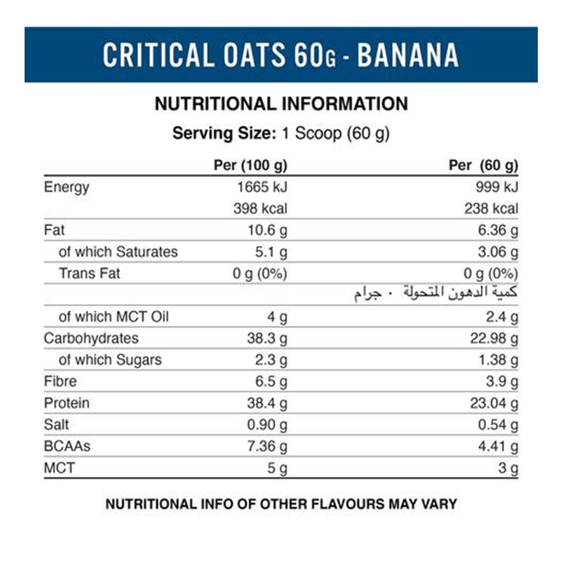 Applied Nutrition Critical Oats Banana Flavor 1x12 Best Price in Dubai