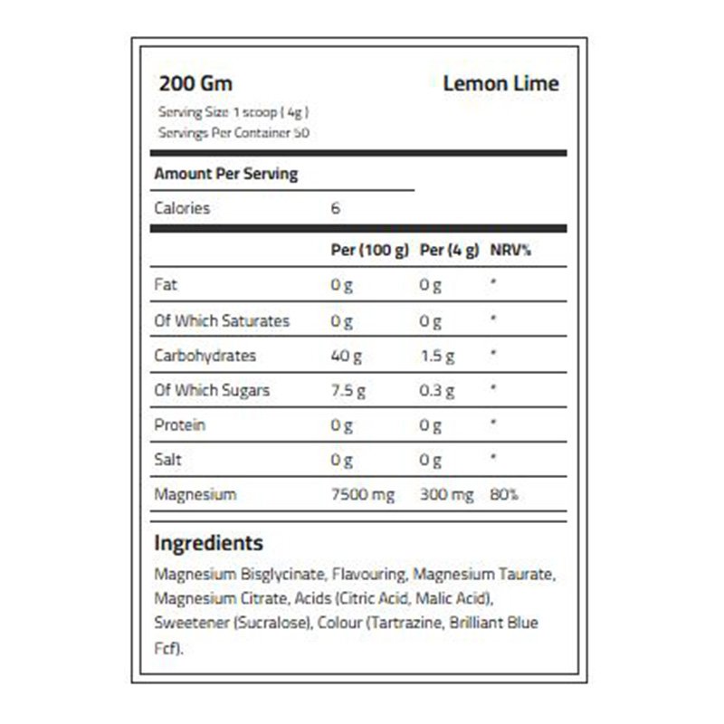 Applied Nutrition Tri Magnesium Powder 200 G - Lemon Lime Best Price in Dubai