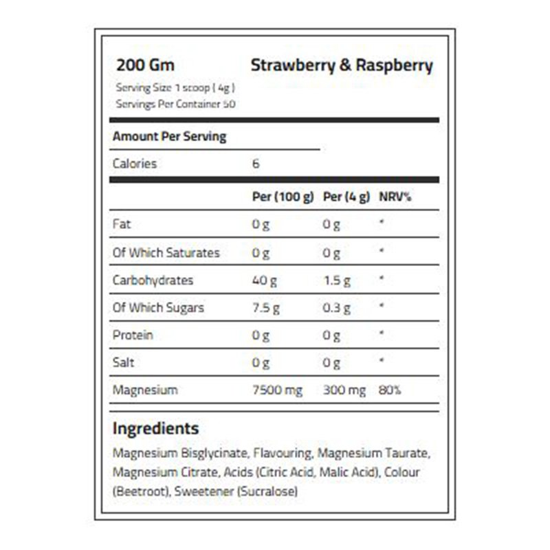 Applied Nutrition Tri Magnesium Powder 200 G - Strawberry N Raspberry Best Price in Dubai