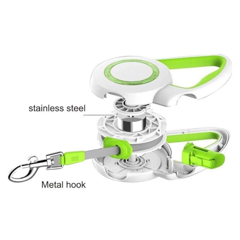 Automatic Durable Retractable Dog Leash M - White Green Best Price in Abu Dhabi