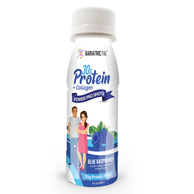 Bariatric Pal Whey & Collagen Complete Protein Shots 30 G  24 Pcs in Box - Blue Raspberry