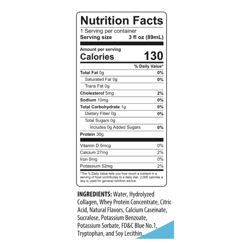 Bariatric Pal Whey & Collagen Complete Protein Shots 30 G  24 Pcs in Box - Blue Raspberry Best Price in Abu Dhabi