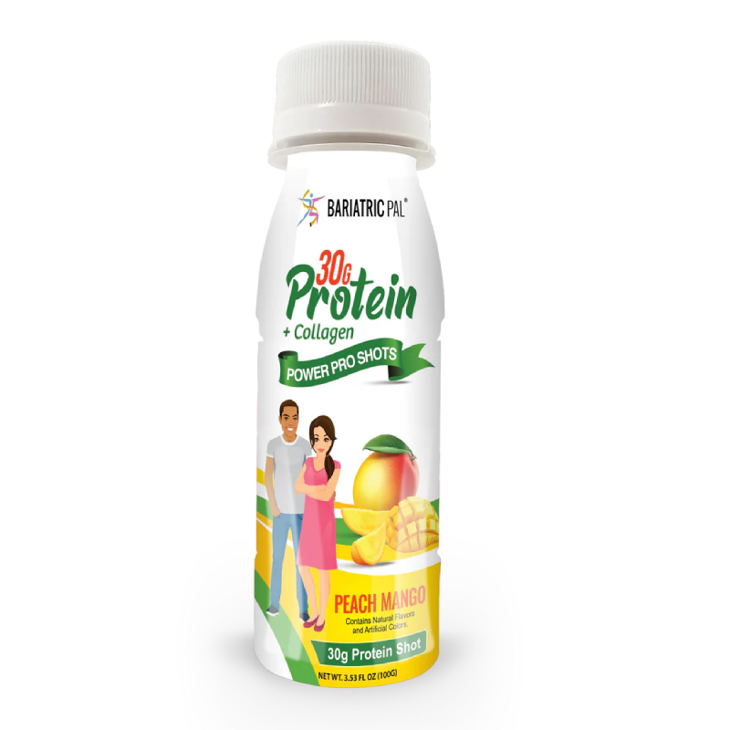 Bariatric Pal Whey & Collagen Complete Protein Shots 30 G 24 Pcs in Box - Peach Mango