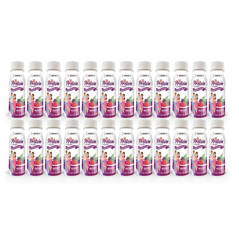 Bariatric Pal Whey & Collagen Complete Protein Shots 30 G 24 Pcs in Box - Wild Berry Best Price in Abu Dhabi