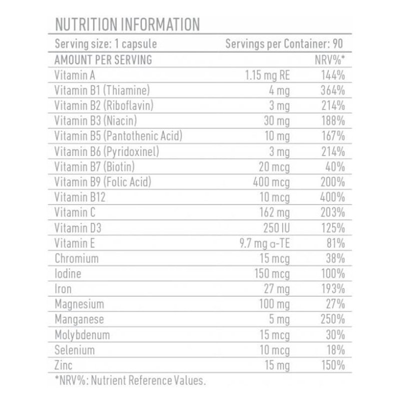 Battery Vit & Min 90Caps Best Price in UAE