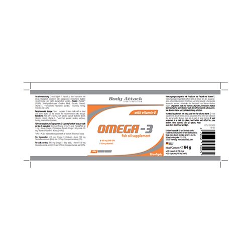 Body Attack Omega 90 Gel Caps - BA-OGC
