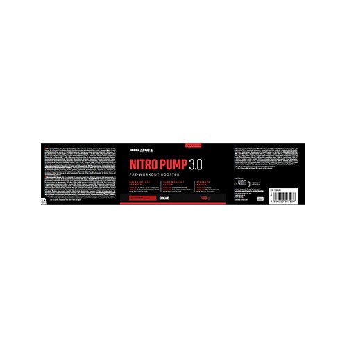 Body Attack Pre-Workout Nitro Pump Cranberry 400 GM - BA-NPC