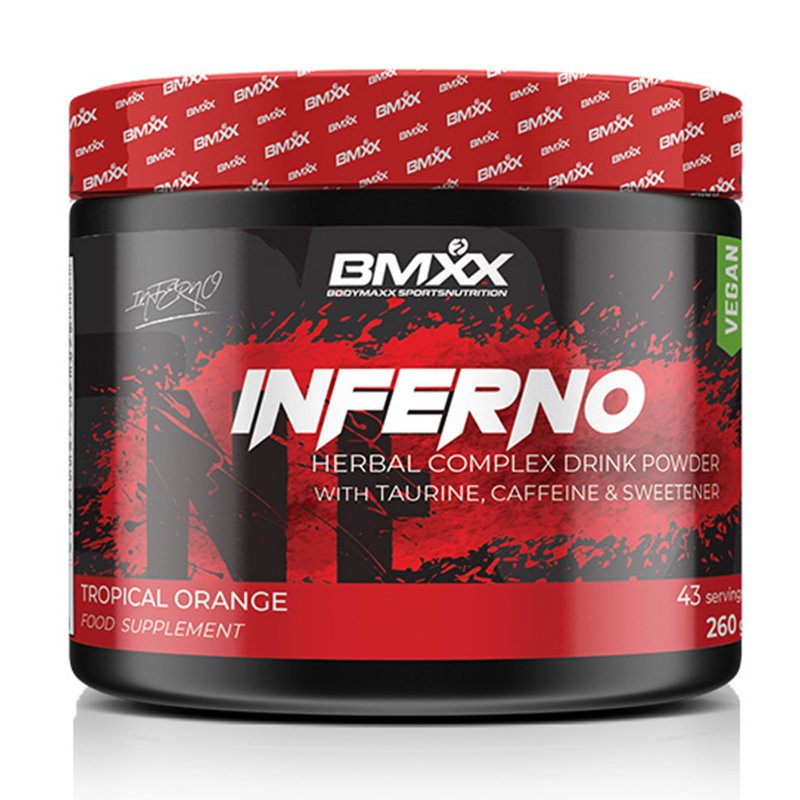 Body Maxx Sports Nutrition Inferno - Thermogenic Fat Burner Formula 260 G - Tropical Orange