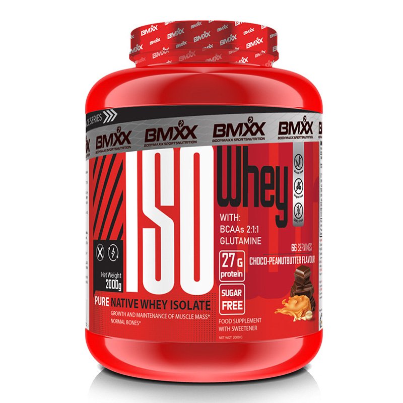 Body Maxx Sports Nutrition ISO Whey-Pure Native Whey Isolate- 2000g Chocolate Peanut Butter