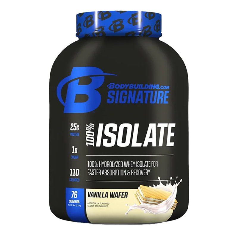 BodyBuilding Signature 100% Whey Isolate Protein 5 Lb - Vanilla Waffer
