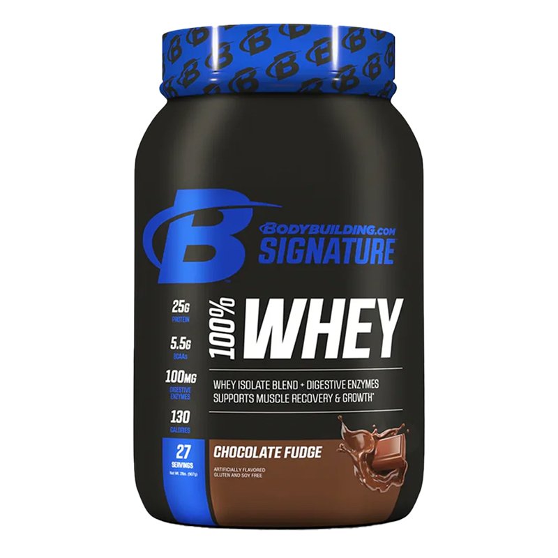 BodyBuilding Signature 100% Whey Protein Powder 2 lb - Chocolate Fudge