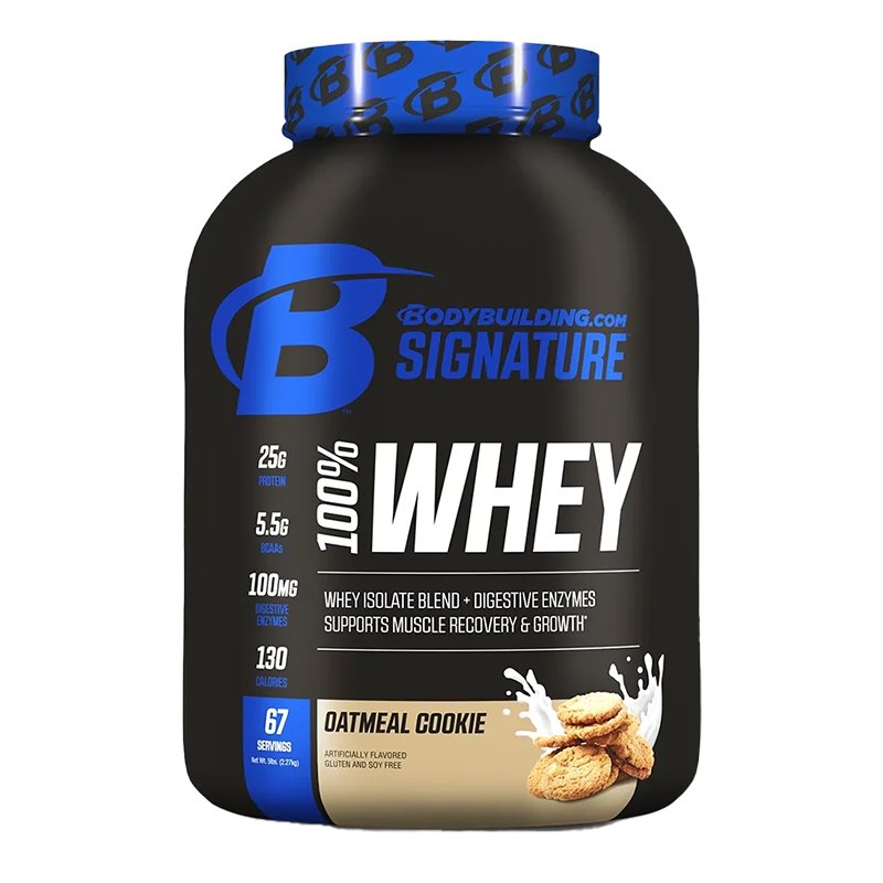 BodyBuilding Signature 100% Whey Protein Powder 5 lb - Oatmeal Cookie