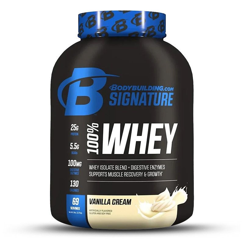 BodyBuilding Signature 100% Whey Protein Powder 5 lb - Vanilla Cream