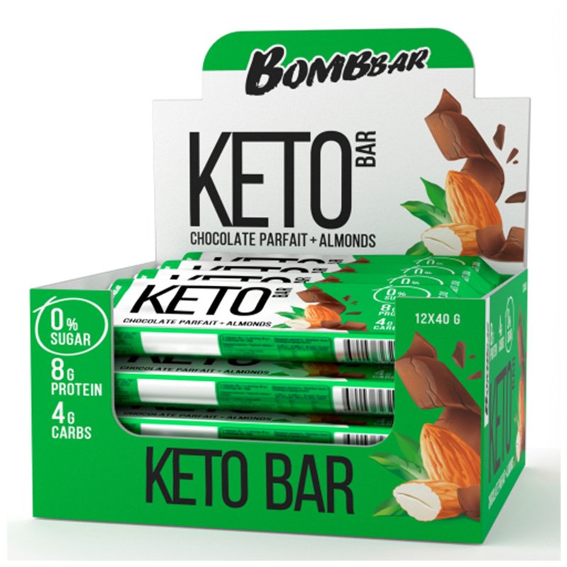Bombbar Keto Bars 40 G 12 Pcs in Box - Chocolate Parfait with Almond Best Price in Abu Dhabi