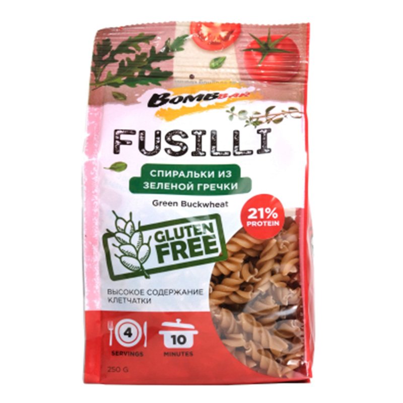 Bombbar Pasta Fusilli 250 G - Green Buckwheat