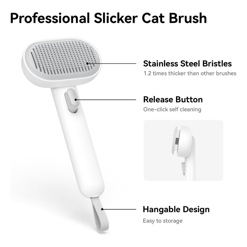 Cat Brush for Shedding and Grooming Self Cleaning Slicker Brush Best Price in Abu Dhabi