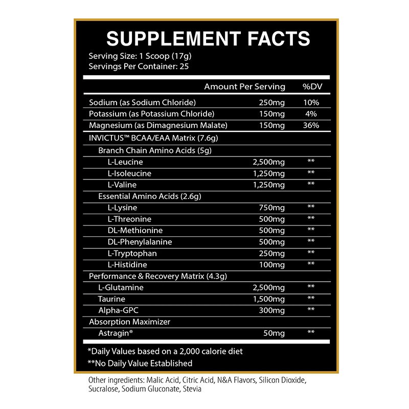 Centurion Labz Invictus Intraworkout BCAA/EAA 25 Servings -  Peach Pineapple Best Price in Dubai