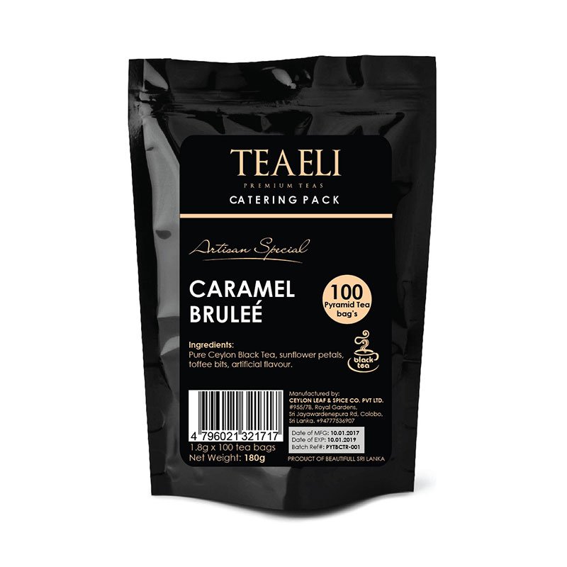Teaeli Tea 100 Pyramid Flavored Tea Bag Catering Packs