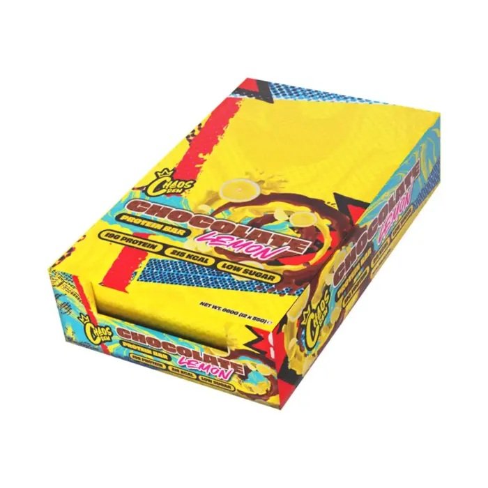 Chaos Crew Protein Bars Box of 12 - Chocolate Lemon