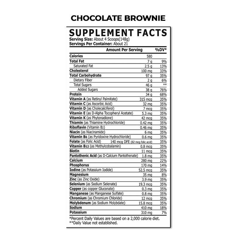 Core Champs Heavyweight Gainer 21 Servings 7 lbs - Chocolate Brownie Best Price in Dubai