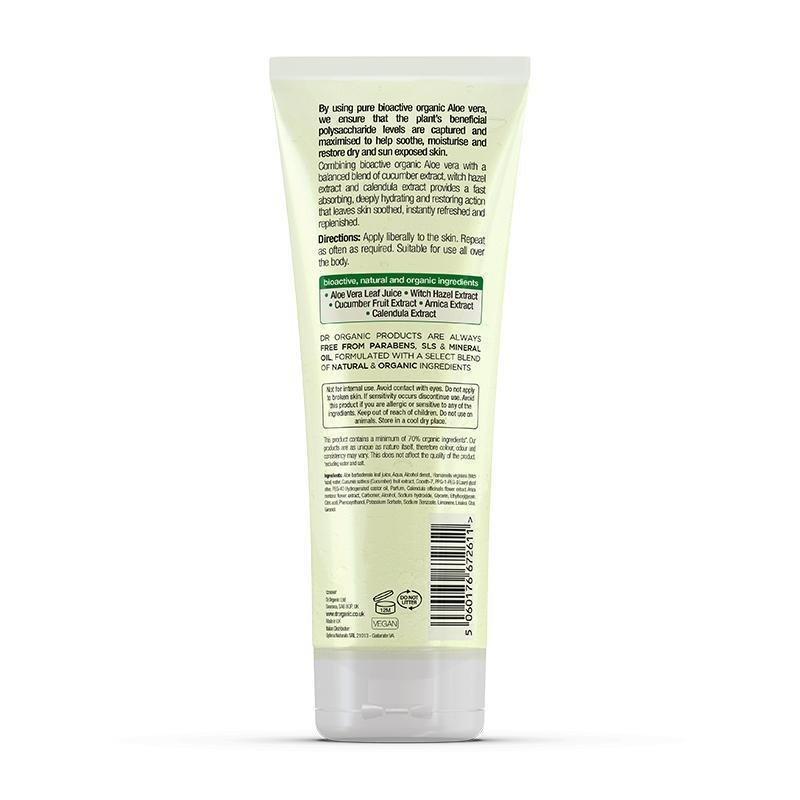 Dr. Organic Aloe Vera Gel with Cucumber 200ml Best Price in Abudhabi