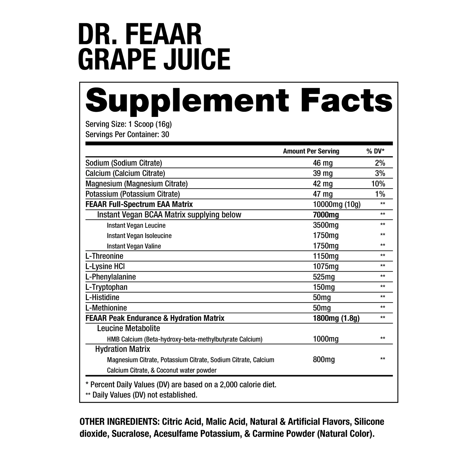 Dragon Pharma Dr. Feaar - Complete Essential Amino Acid 30 Servings - Grape Best Price in Dubai