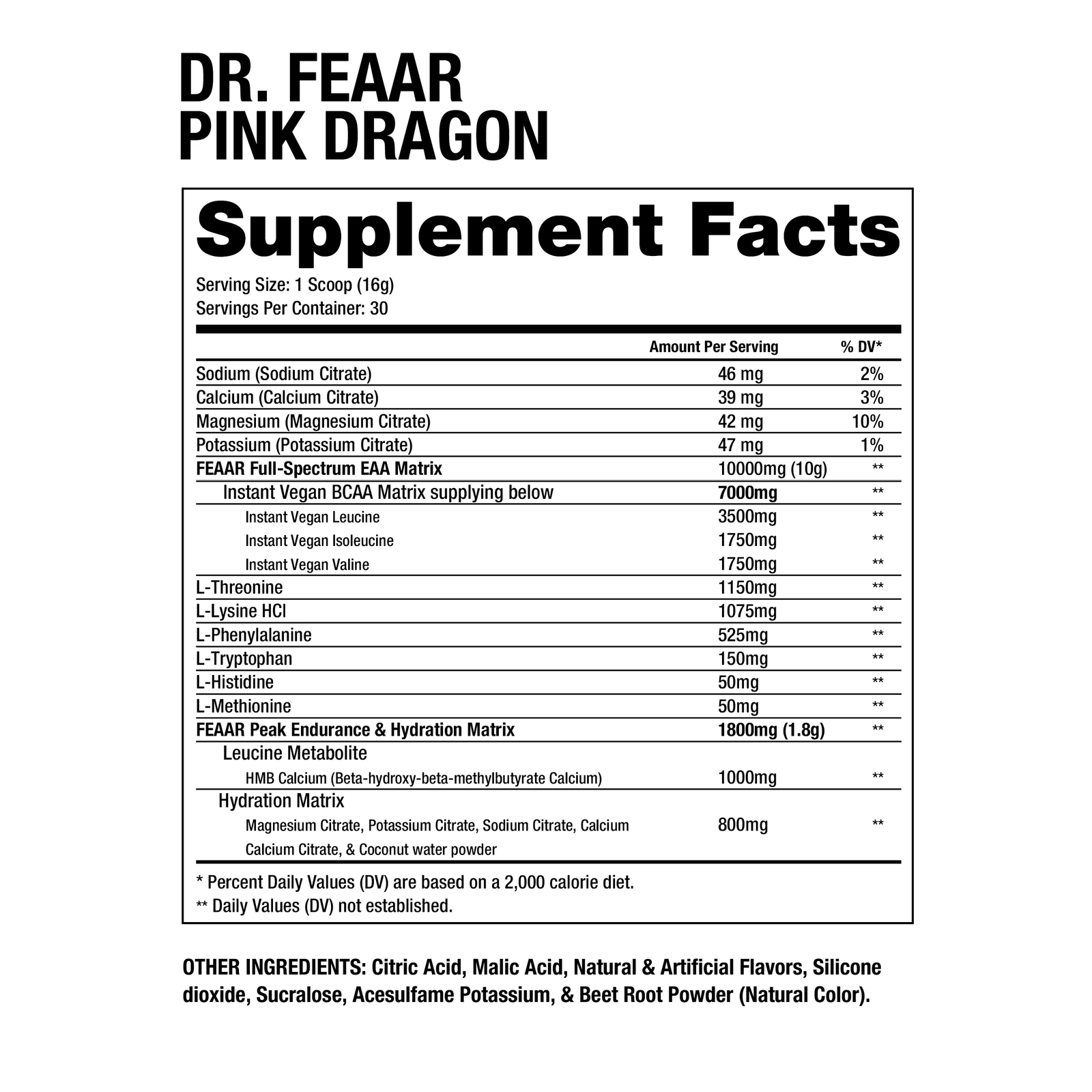 Dragon Pharma Dr. Feaar - Complete Essential Amino Acid 30 Servings - Pink Dragon Best Price in Dubai