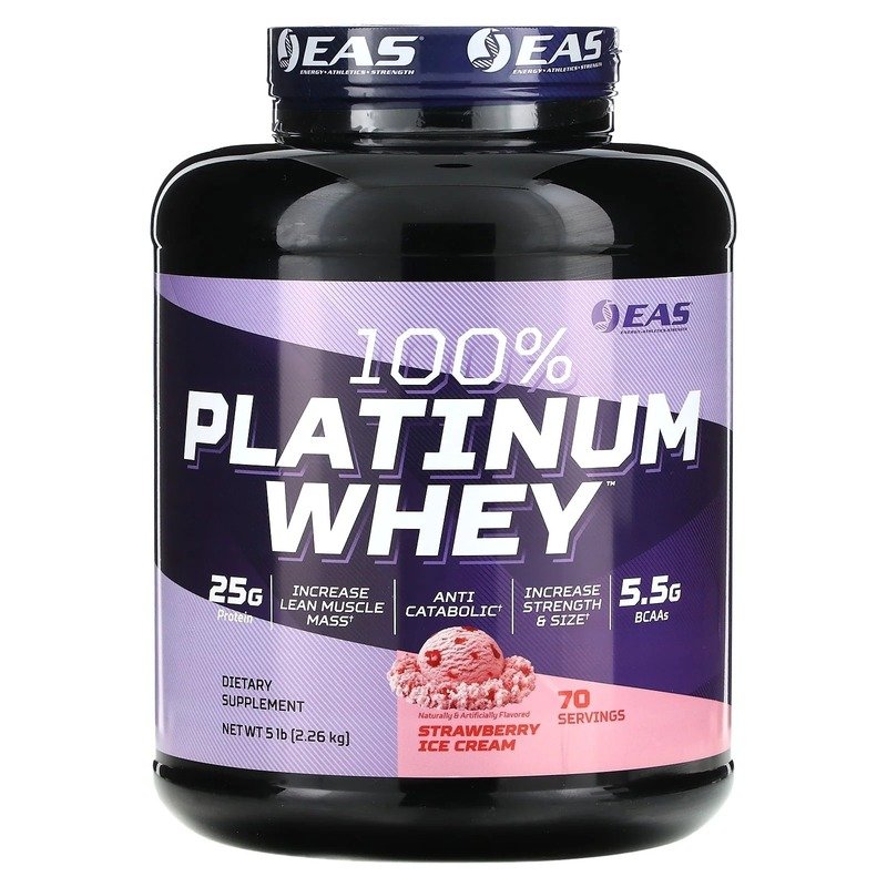 EAS Platinum Whey Protein 5lbs - Strawberry  Ice Cream