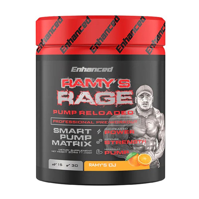 Enhanced Ramy's Rage Pump Reloaded Stim-Free Pre-Workout - Orange Juice
