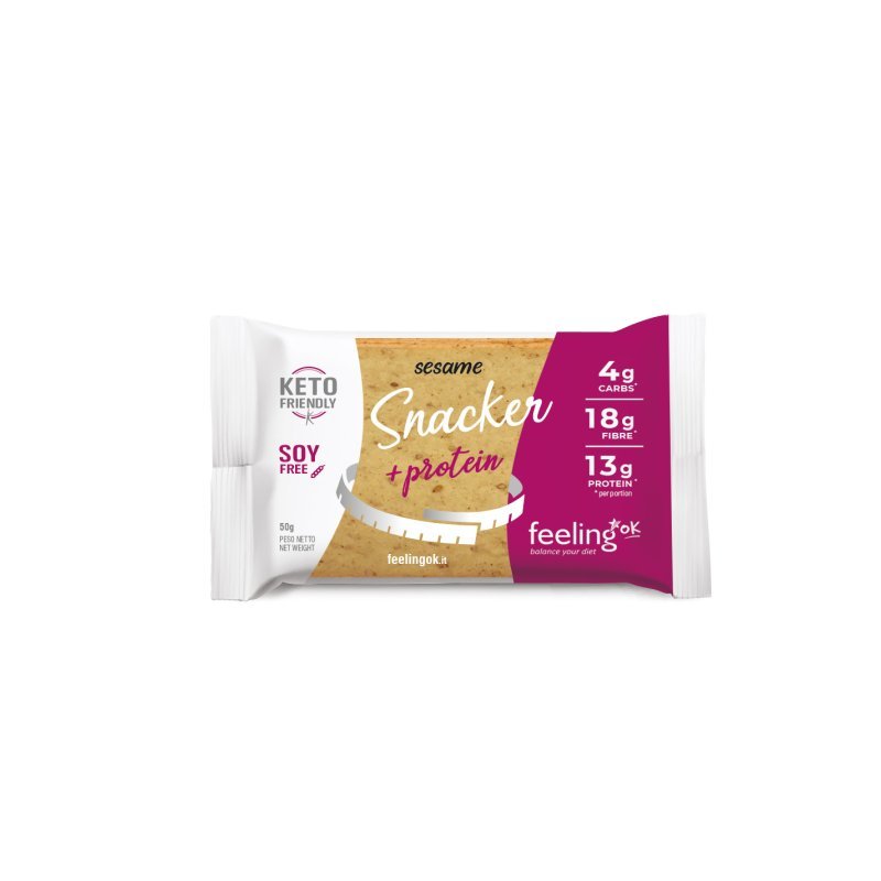 FeelingOK Snacks Sesame Snack Protein 50 G 10 Pcs in Box